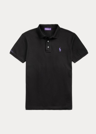 Polos Ralph Lauren Hombre Negros - Custom Slim Fit Piqué - XTNPF0849